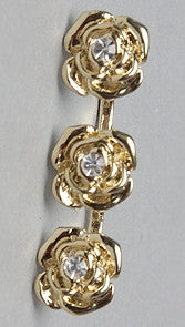 Soho Collection Two Finger Flower Ring in Gold