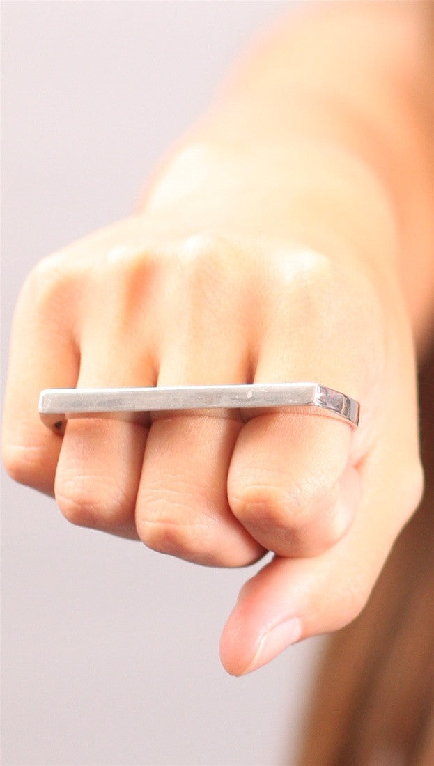 Soho Collection Three Finger Ring in Silver