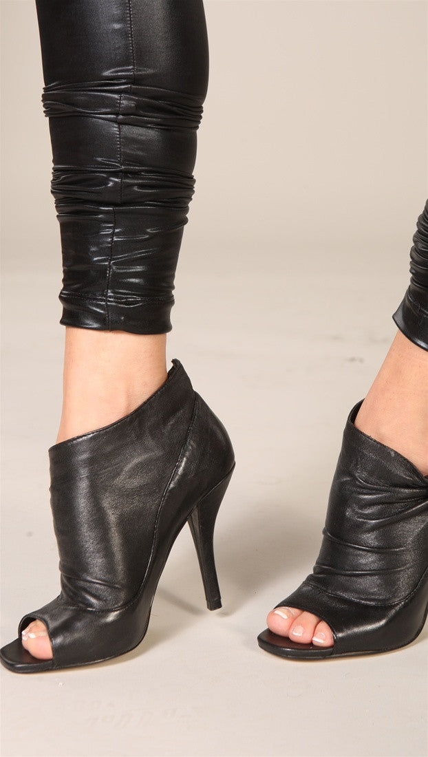 Girls peep top toe booties