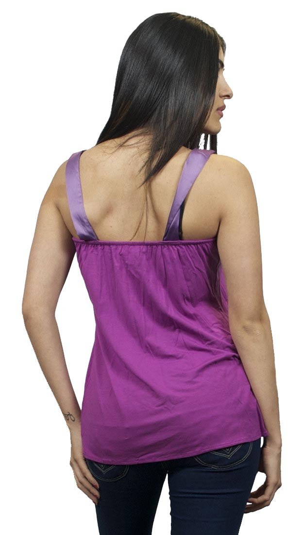 Sweetees Heatwave Tank Silk Ribbon in Pink Purple