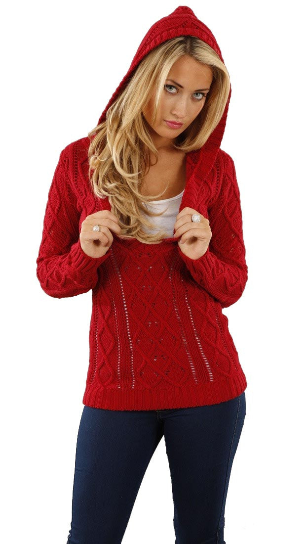 Sweet Romeo V-Neck Sweater in Red