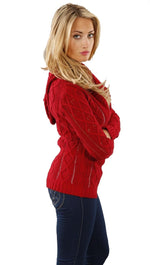 Sweet Romeo V-Neck Sweater in Red