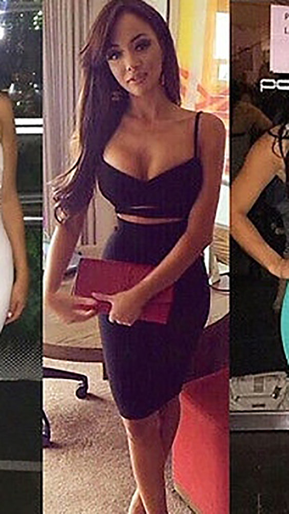 The Nina Cut Out Midi Dress Black- Pencil Skirt - Sleeveless