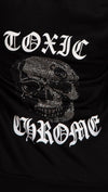 Toxic Chrome Skull Hoodie Unisex Black