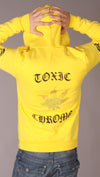 Toxic Chrome Pot Leaf Hoodie Unisex Yellow
