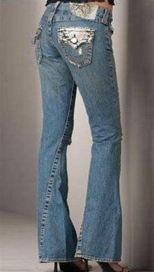 True Religion Joey Snake Skin Pocket Cover Jeans