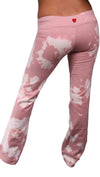 Twisted Heart Tie Dye Rhinestone House Drawstring Pants Parfait Pink