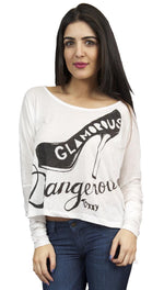 Toxxy Glamourous Long Sleeve Tee in Ivory