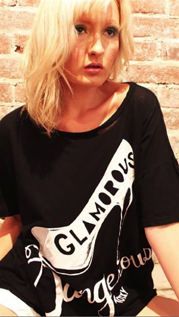 Toxxy Glamourous Short Sleeve Tee in Black