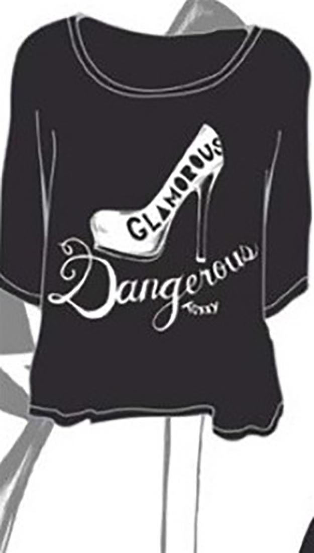 Toxxy Glamourous Short Sleeve Tee in Black