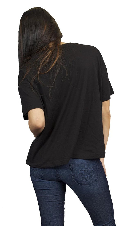 Toxxy Glamourous Short Sleeve Tee in Black
