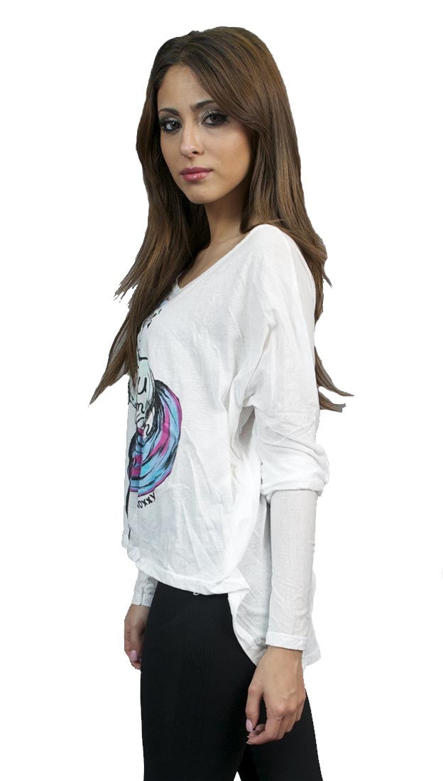 Toxxy Unicorn Long Sleeve Tee in Ivory
