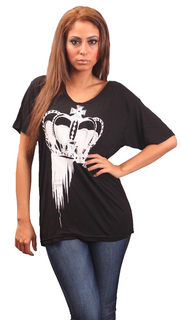 Toxxy Crown Short Sleeve Unisex Tee in Black