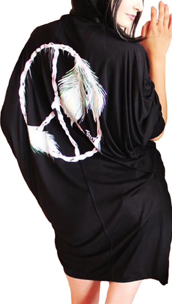 Toxxy Peace Draped Open Top One Size in Black