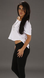 Vintage Havana Cropped Chain Top in White