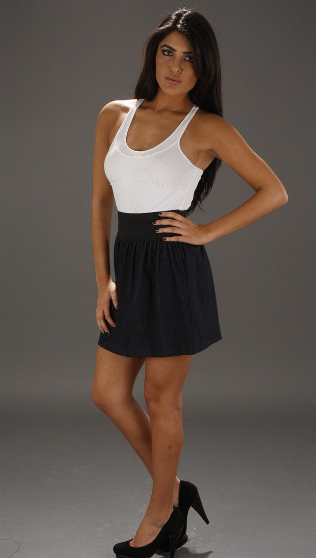 Vintage Havana Denim Skirt in Navy