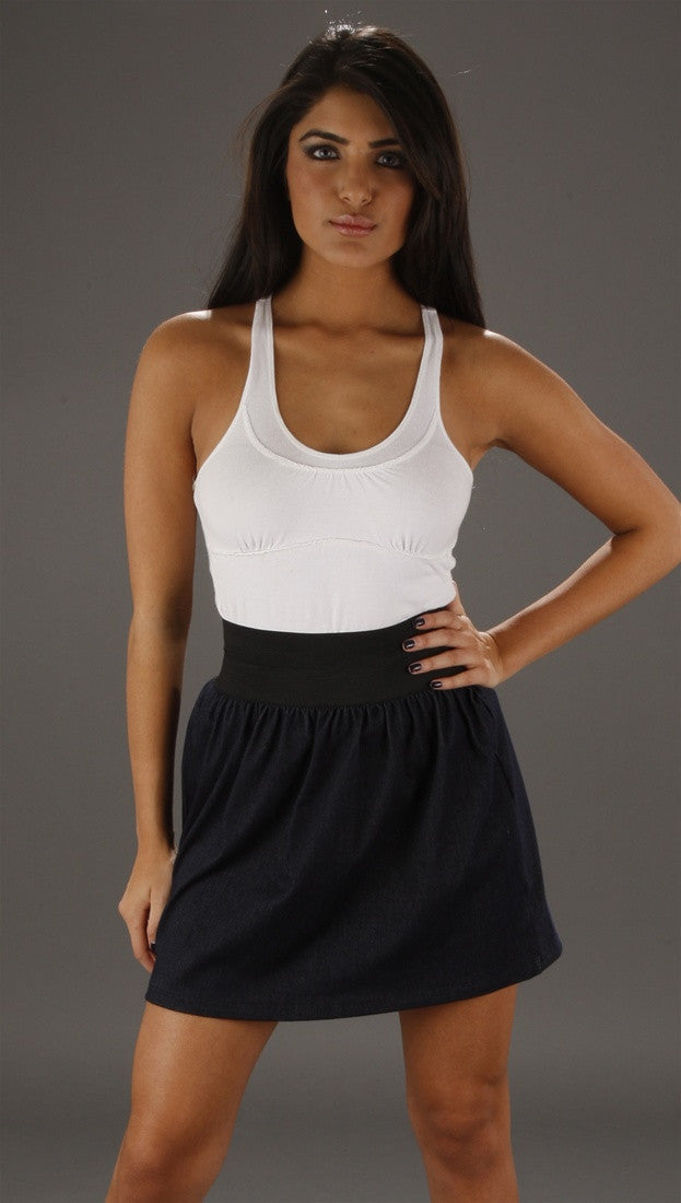 Vintage Havana Denim Skirt in Navy