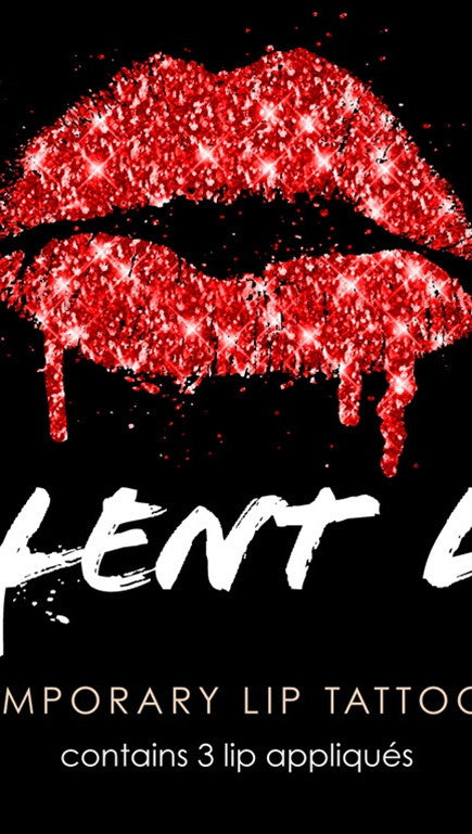 Violent Lips Glitteratti Lip Tattoo in Red