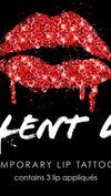 Violent Lips Glitteratti Lip Tattoo in Red