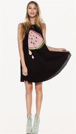 Wildfox Couture Sweet Watermelon Cassidy Dress in Clean Black