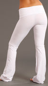 Basic Flare Fold Over Pants By Kinkate Leggings Apparel, 49% OFF