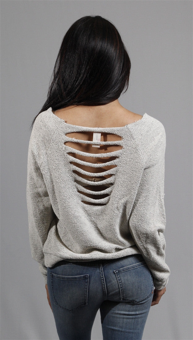 Sweatshirt with 2025 shoulder cut out