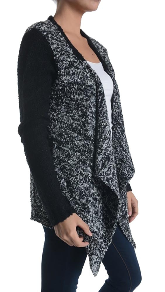 Zendo Two Tone Open Sweater Open Cardigan