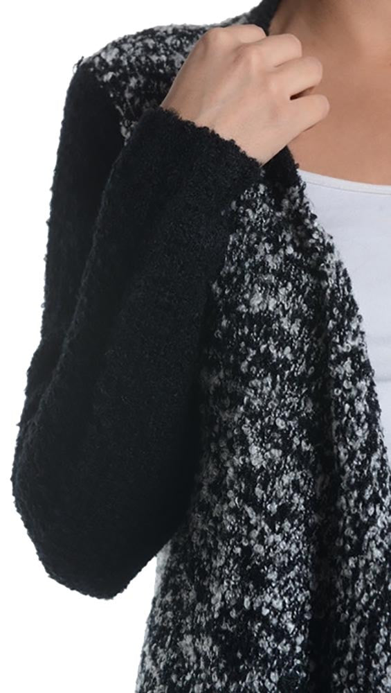 Zendo Couture Two Tone Long Sleeve Open Sweater Cardigan