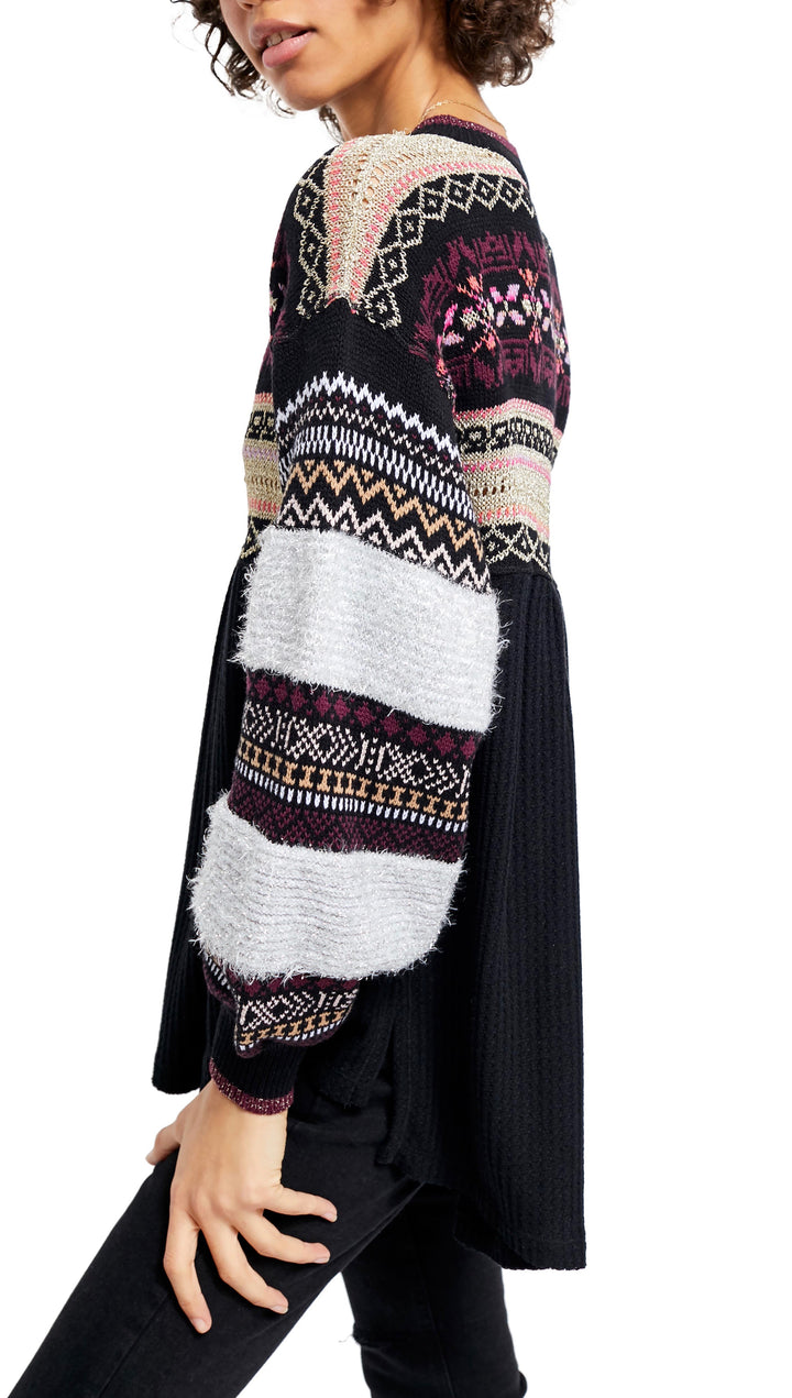 Free People Free People Cabin Fever Sweater Knit Black I ShopAA