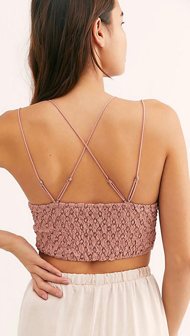 Free People Adella Bralette Rosewood Bra Top Intimates | ShopAA