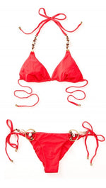 Beach Bunny Swimwear Ticket to Paradise Bikini Set Lipstick
