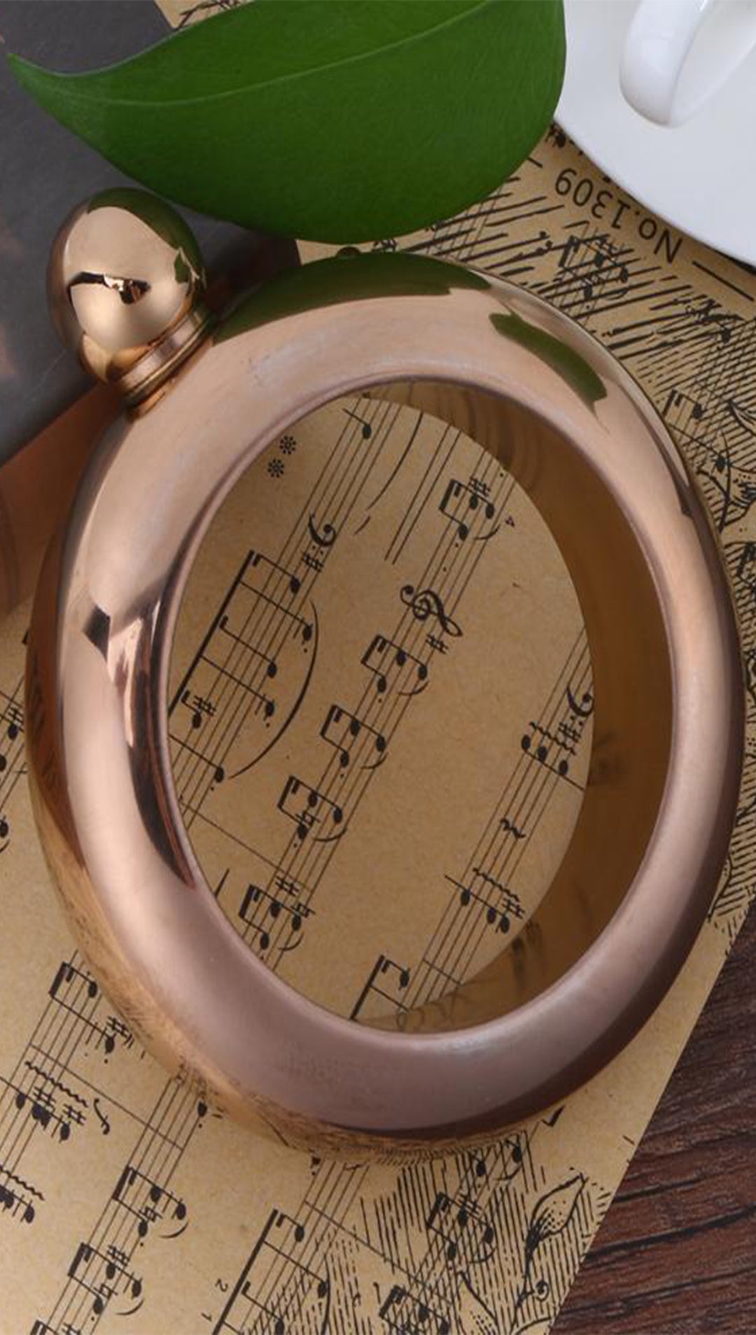 Bangle Bracelet Liquor Jewelry Accessory Portable Round Chic Elegant 3.5 oz Drinkware Flask