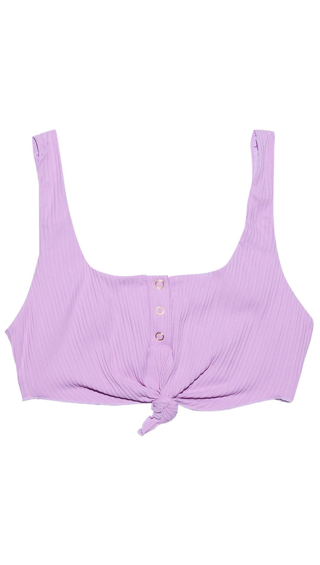 Sage Knot Top Lavender Bikini Tank Ribbed Beach Bunny Swimwear I ShopAA