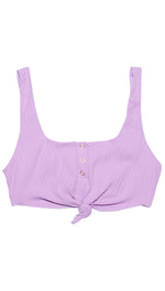 Sage Knot Top Lavender Bikini Tank Ribbed Beach Bunny Swimwear I ShopAA