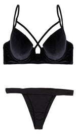London Velvet Skimpy Bikini Bottoms Black Beach Bunny Swimwear ShopAA