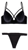 Dylan Velvet Underwire Bikini Top Black Beach Bunny Swimwear ShopAA