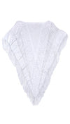 Indian Summer Poncho in White Floral Lace Stripe Beach Bunny Swimwear