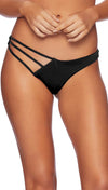 Beach Bunny Swimwear Kennedy Skimpy Bottom Bikini Black Triple Strappy ShopAA