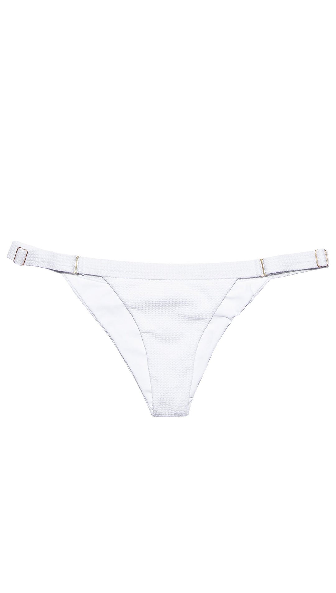 Reese Skimpy Bottoms White Bikini Waffle Beach Bunny Swimwear I ShopAA