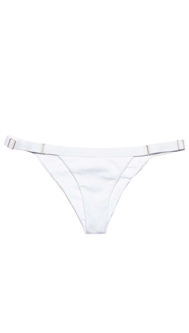 Reese Skimpy Bottoms White Bikini Waffle Beach Bunny Swimwear I ShopAA