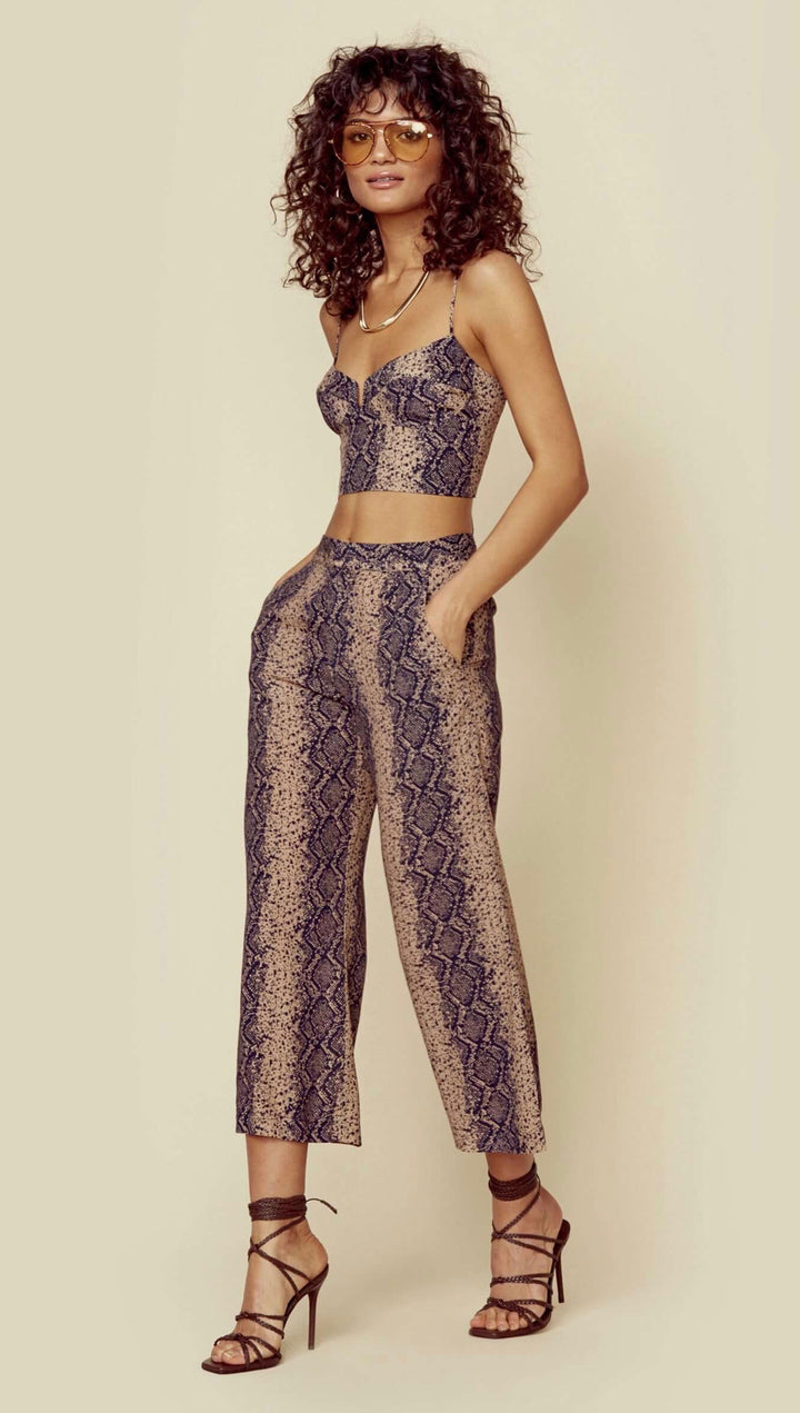 Blue Life Raquel Crop Top Boa Print Snake I ShopAA