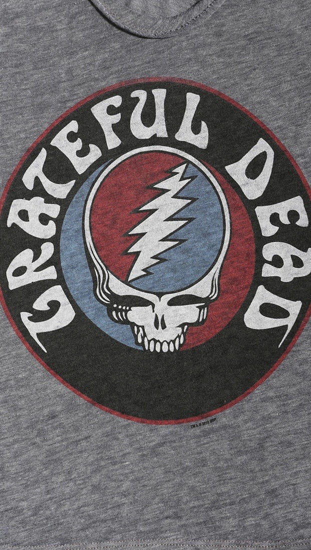 Chaser Grateful Dead Steal Your Face Logo Shirt Streaky Grey | ShopAA