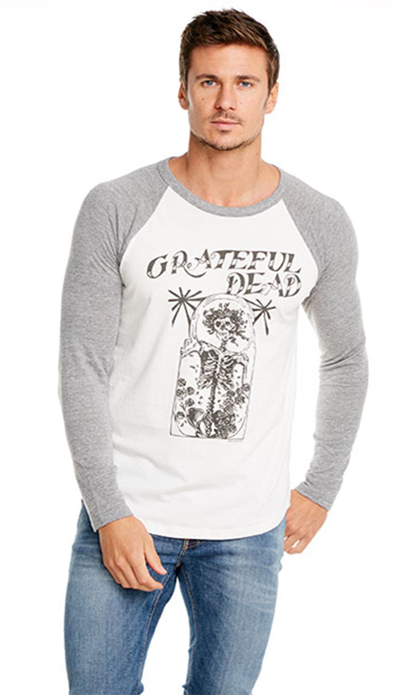 Chaser LA Vintage Grateful Dead Baseball Raglan Jersey Mens Chaser LA Vintage Grateful Dead Baseball Raglan Jersey Mens