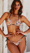 Chynna Dolls Swim Orange Leopard Party Shimmer Animal Print Black Bikini | ShopAA