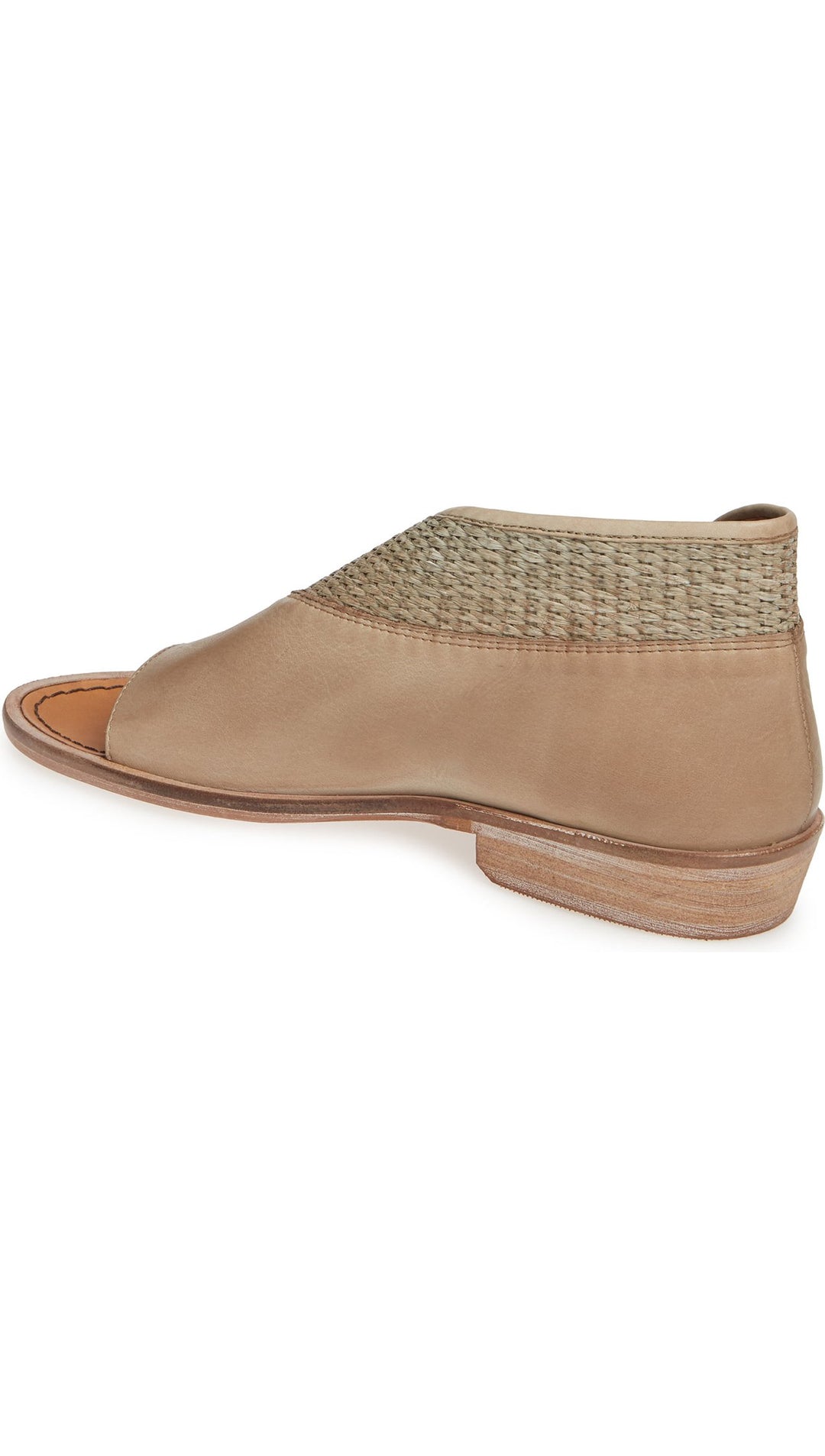 Free People Mont Blanc Sandal Green Textured Slip On D'Orsay Shoes | ShopAA