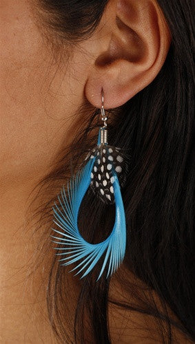 Apparel Addiction Feather Loop Earrings available in multiple colors