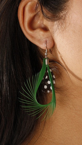 Apparel Addiction Feather Loop Earrings available in multiple colors