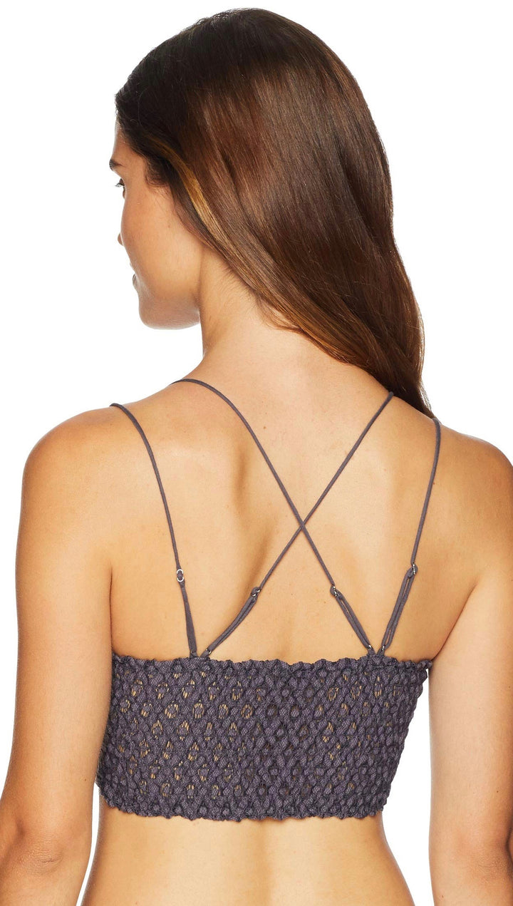 Free People Adella Bralette Charcoal Grey Bra Top Intimates | ShopAA