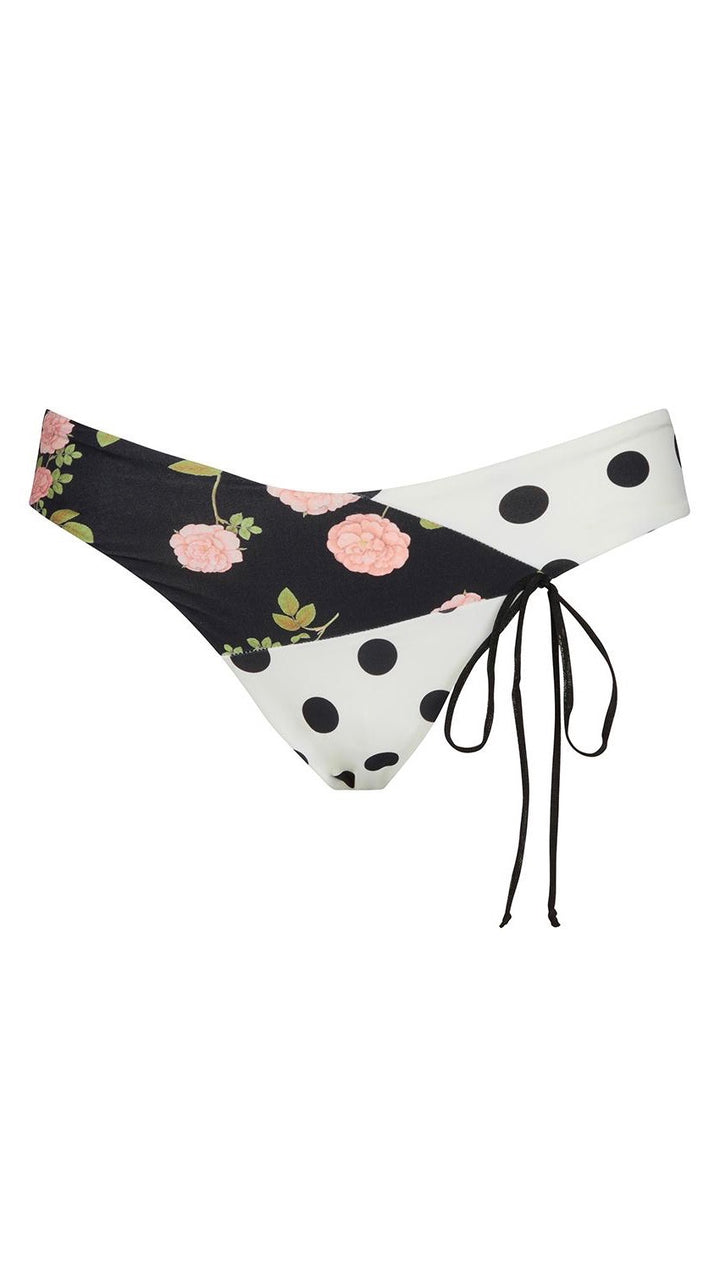 For Love & Lemons Neapolitan Bikini Bottom Noir Roses l ShopAA