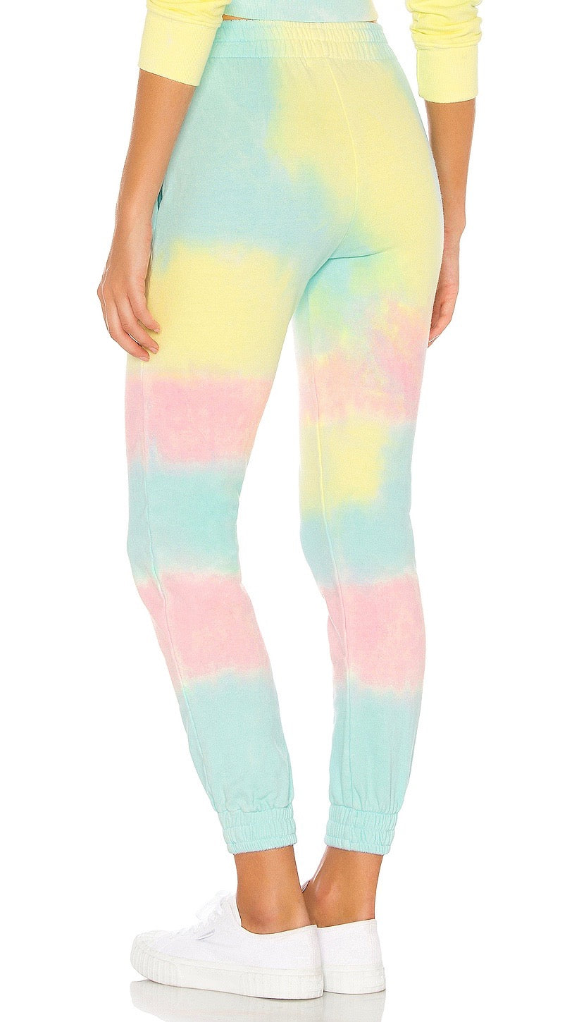 Frankies Bikinis Aiden Rainbow Tie Dye Slim Fit Sweatpants I ShopAA